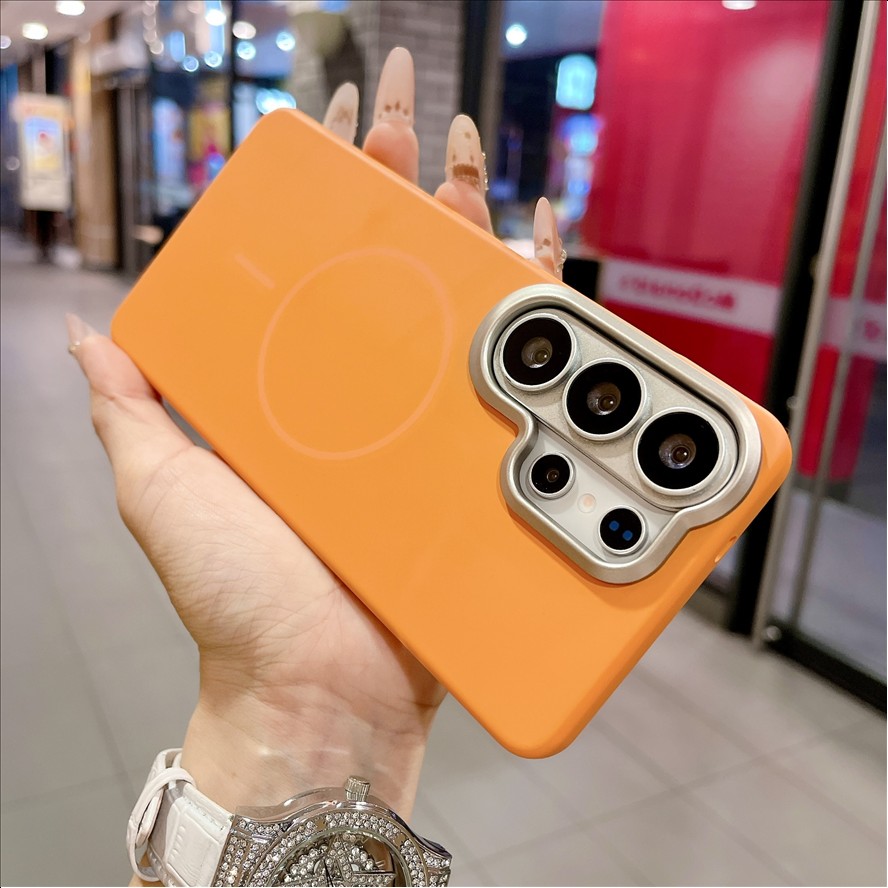 Business Hard PC Magnetic Frosted Matte Phone case for Samsung S26 S25 Edge S24FE S23 Plus S22 ultra Shockproof Cover