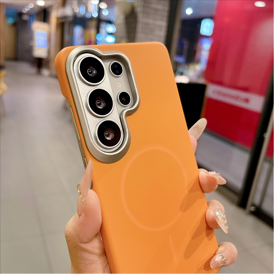 Business Hard PC Magnetic Frosted Matte Phone case for Samsung S26 S25 Edge S24FE S23 Plus S22 ultra Shockproof Cover