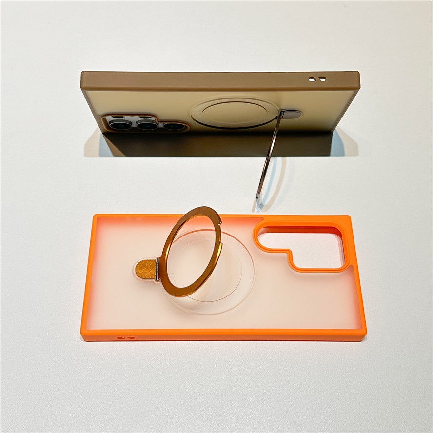 Matte Skin Feel Magnetic Ring Holder Wireless Charging Mobile Phone Case for Samsung Galaxy S26 Ultra S25 S24 S23 S22