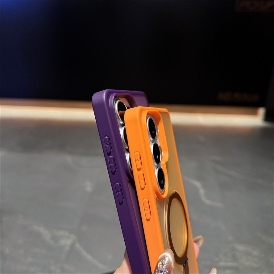 Matte Skin Feel Magnetic Ring Holder Wireless Charging Mobile Phone Case for Samsung Galaxy S26 Ultra S25 S24 S23 S22