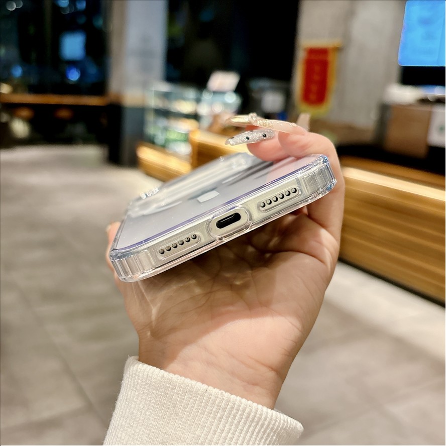 Acrylic+TPU Magnetic HD Clear Transparent Case for iPhone 16 17 18 Pro Max New Generation Mobile Phone Case