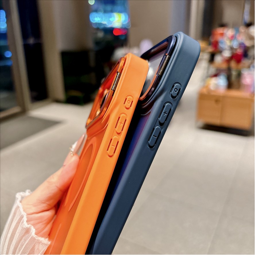 Bracket Holder Lanyard Phone Case for iPhone 18 17 13 15 14 12 11 Pro Max 16E 17e 16 Plus Magnetic Cover Strap Camera Support