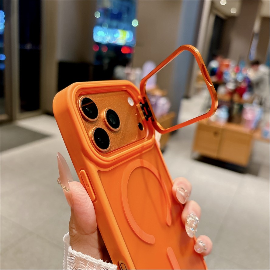 Bracket Holder Lanyard Phone Case for iPhone 18 17 13 15 14 12 11 Pro Max 16E 17e 16 Plus Magnetic Cover Strap Camera Support