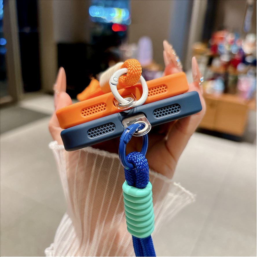 Bracket Holder Lanyard Phone Case for iPhone 18 17 13 15 14 12 11 Pro Max 16E 17e 16 Plus Magnetic Cover Strap Camera Support