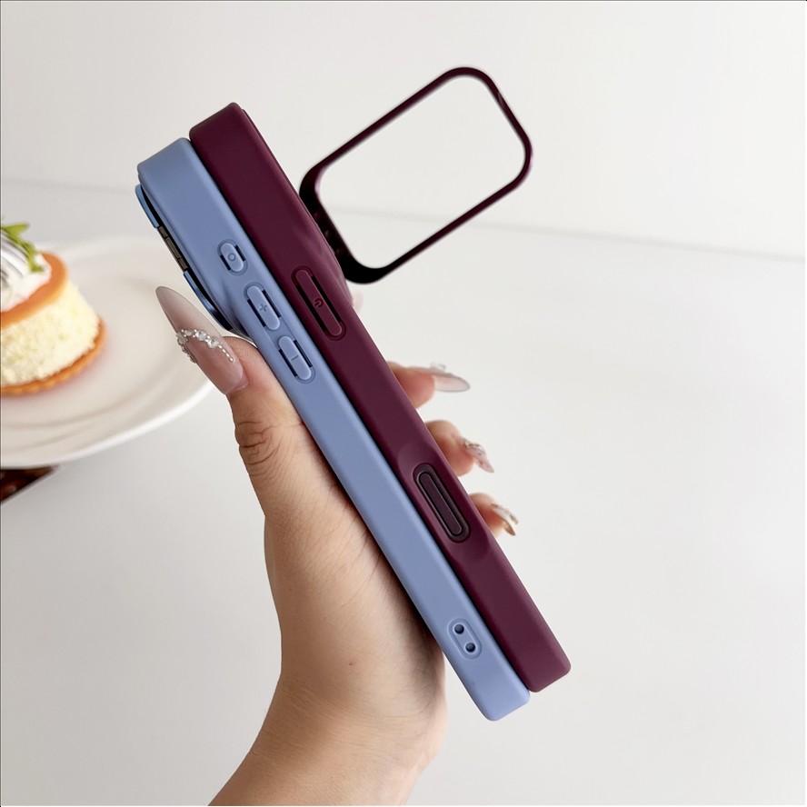 Skin Touch Matte Clear Case for iPhone 12 13 14 15 16 17 18 Pro Max Wireless Charging Magnetic Floding Bracket Kickstand Cover