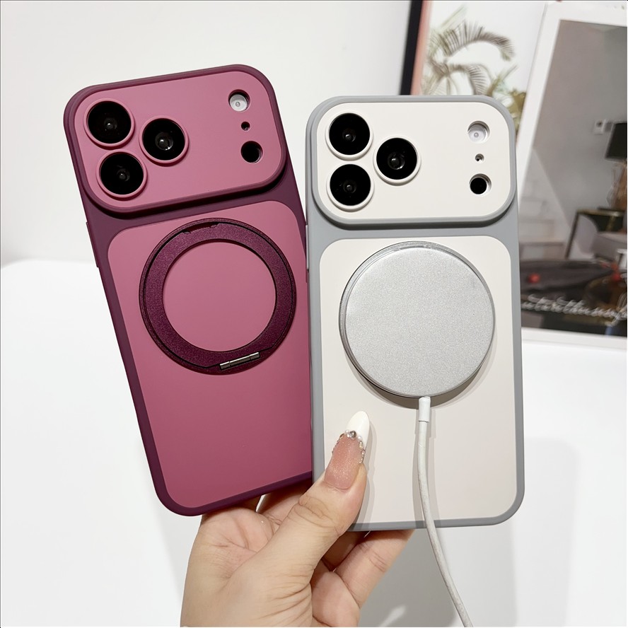 For iphone 18 17 Pro Max 16 15 14 13 12 11 Pro Max Magnetic Kickstand Phone case 360 Bracket Anti Scratch Phone Cover