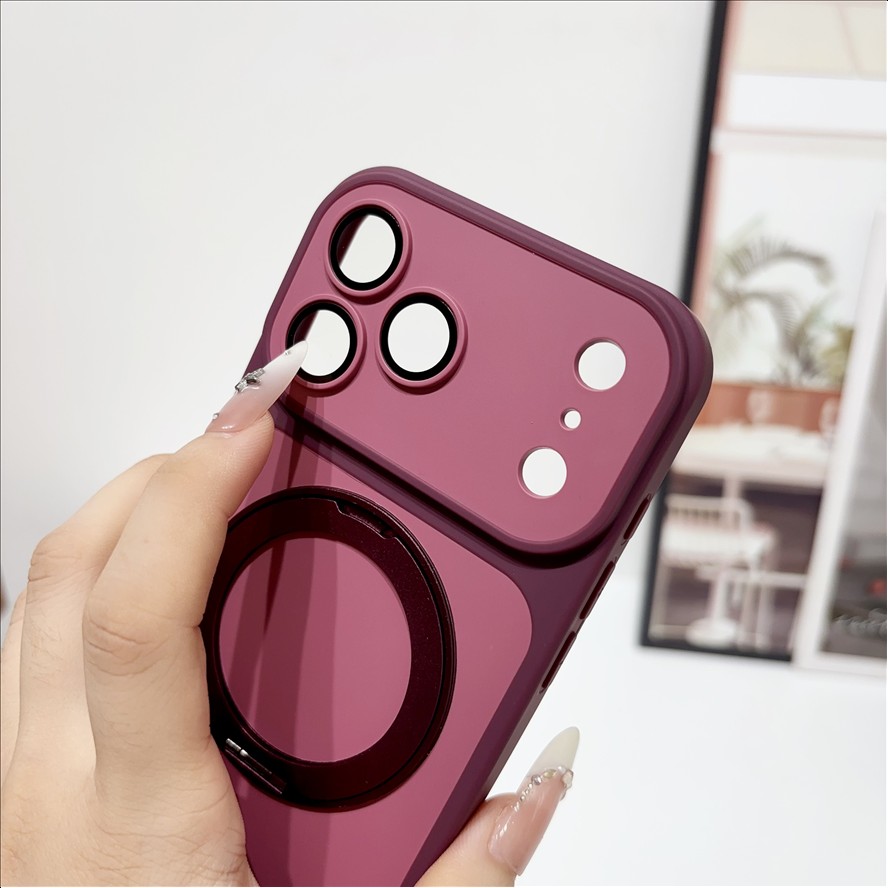 For iphone 18 17 Pro Max 16 15 14 13 12 11 Pro Max Magnetic Kickstand Phone case 360 Bracket Anti Scratch Phone Cover