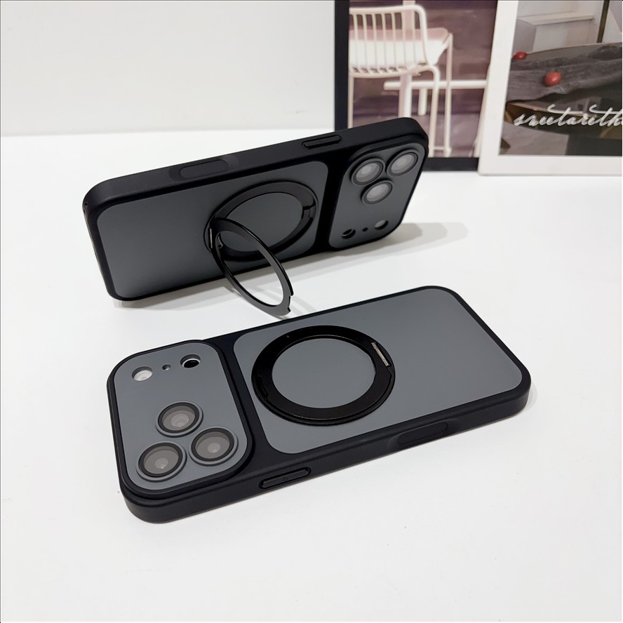 For iphone 18 17 Pro Max 16 15 14 13 12 11 Pro Max Magnetic Kickstand Phone case 360 Bracket Anti Scratch Phone Cover