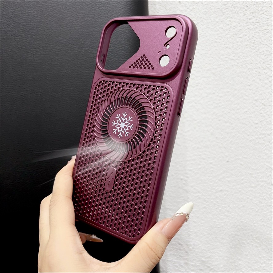 Magnetic Hollow Ice Feeling Cooling Phone Case for iPhone 18 Pro 17 16 E 15 14 13 12 Pro Max Shockproof Cover