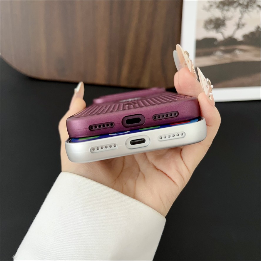 Magnetic Hollow Ice Feeling Cooling Phone Case for iPhone 18 Pro 17 16 E 15 14 13 12 Pro Max Shockproof Cover