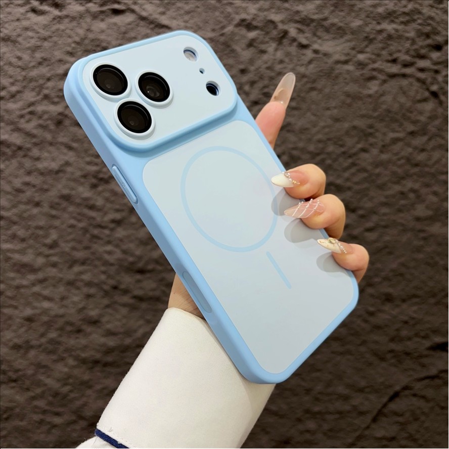 Matte Armor Magnetic Wireless Charging Phone Case for iPhone 18 17 16 15 Pro Max 14 12 13 11 Pro Case Shockproof Cover