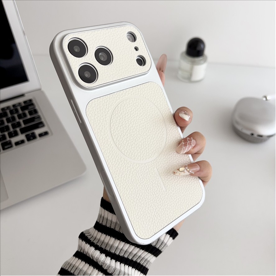 Litchi Texture Leather Magnetic Phone Case for Iphone, Antishock Minimalist Luxury for Iphone Mobile Cover